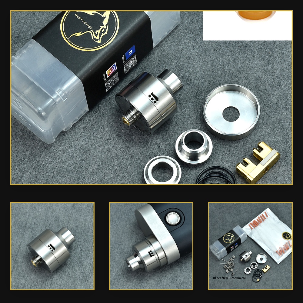 Accessories For Vaping - Wolfcoolvape Nisshoku RDA-verstuiver voor MTL-vaping, 22MM