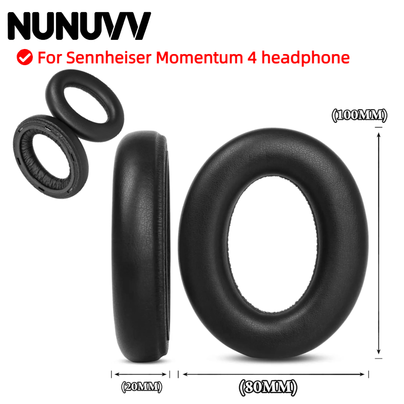 Sennheiser Headphone Momentum 4 - NUNUVV Oorkussens met plastic sluiting voor