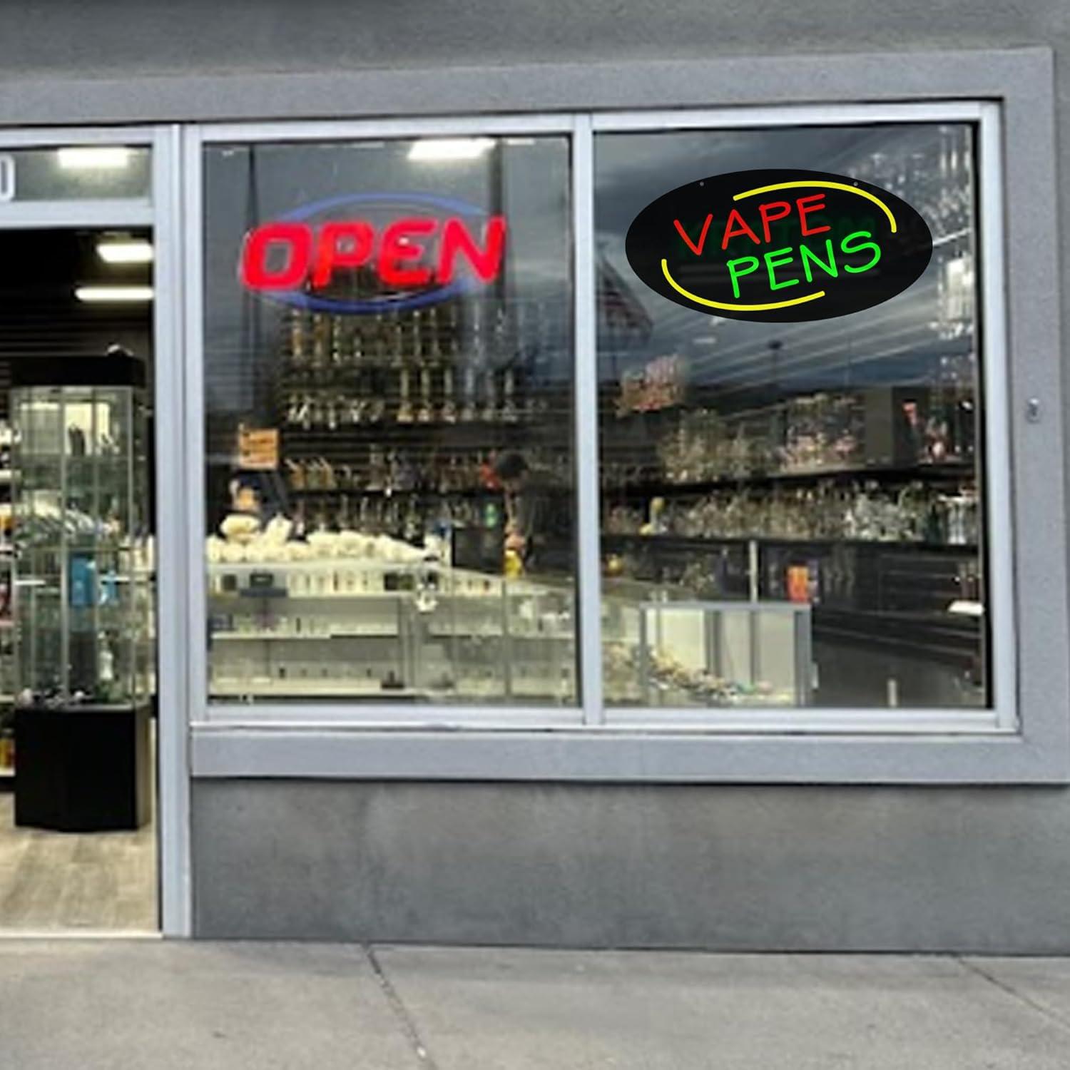 Vape-pennen neonreclame, dimba - Vaping Store recensie en prijs
